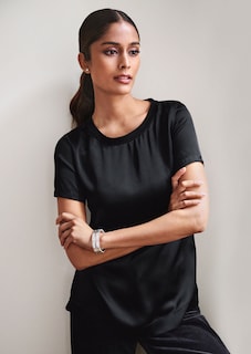 Seidenbluse mit halblangem Ärmel thumbnail 6