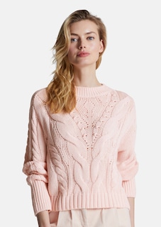 Strickpullover mit Zopfmuster thumbnail 1