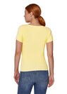 Figurbetonter Rippen-Pullover mit V-Ausschnitt thumbnail 3