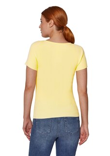 Figurbetonter Rippen-Pullover mit V-Ausschnitt thumbnail 3