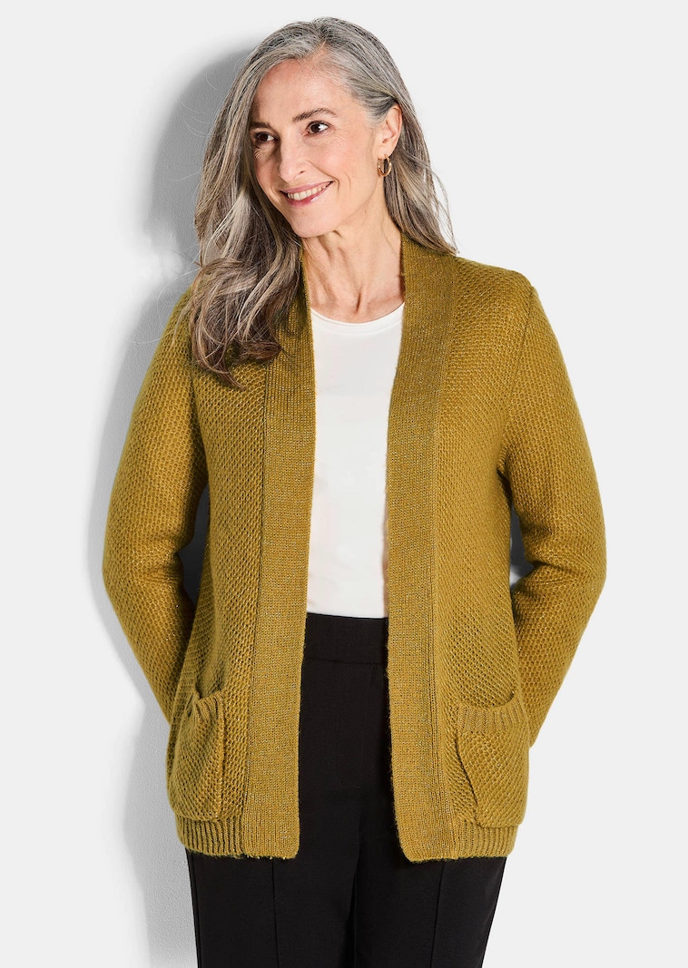 Veste en tricot doux, façon cardigan