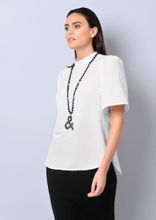 Bluse mit femininem Stehkragen thumbnail 4