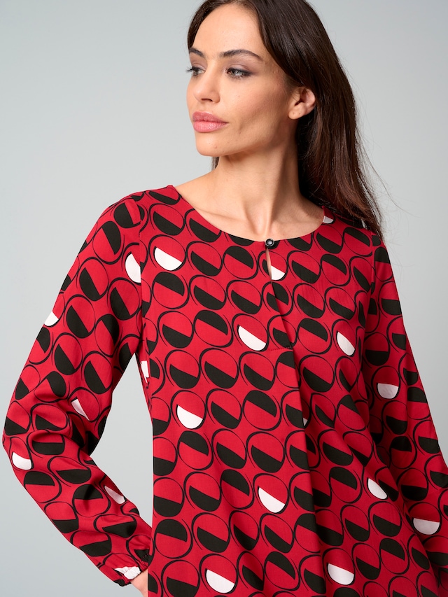 Kleid mit grafischem Dessin 6