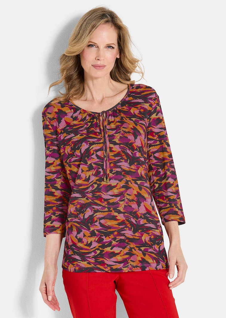 Jersey-Shirt mit Bindebändern