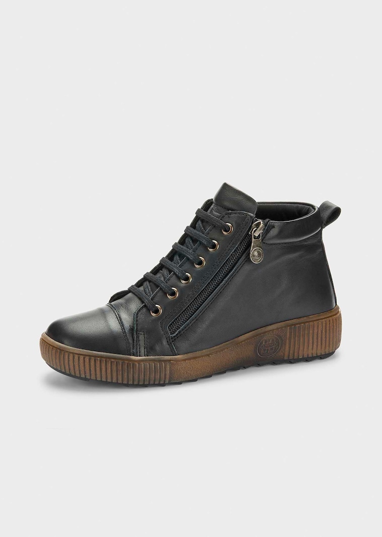Sneaker aus Leder mit Reißverschluss