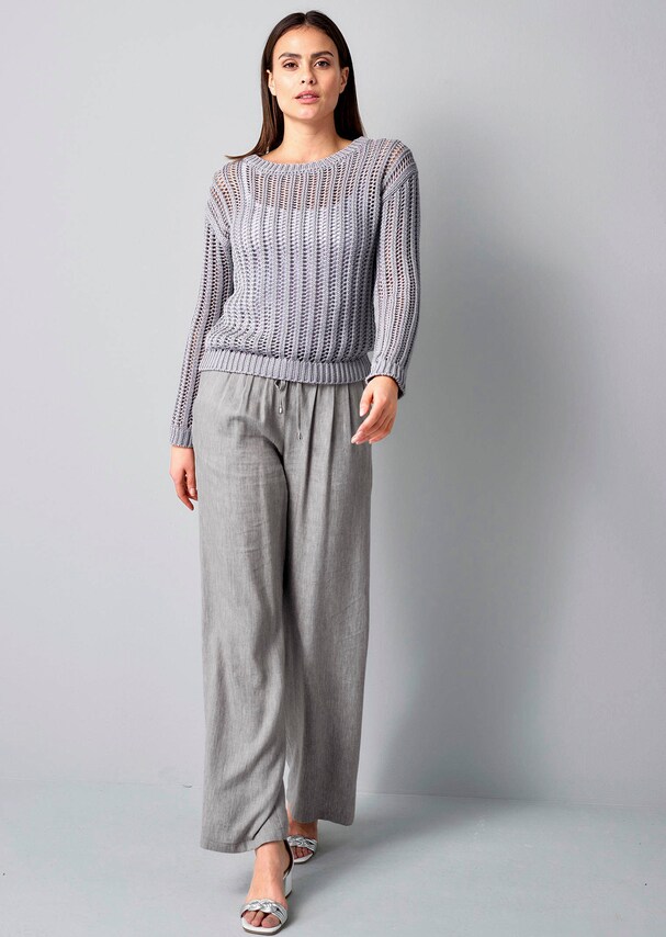 Pullover mit Lochstrickmuster 1