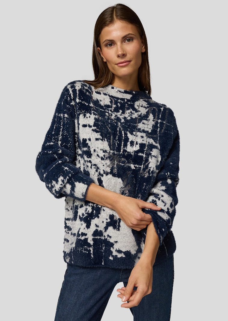 Pullover aus Federgarn mit Glitzer-Details