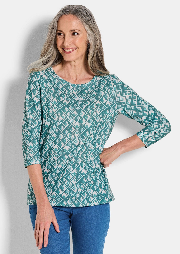 Druckshirt aus flauschigem Jersey