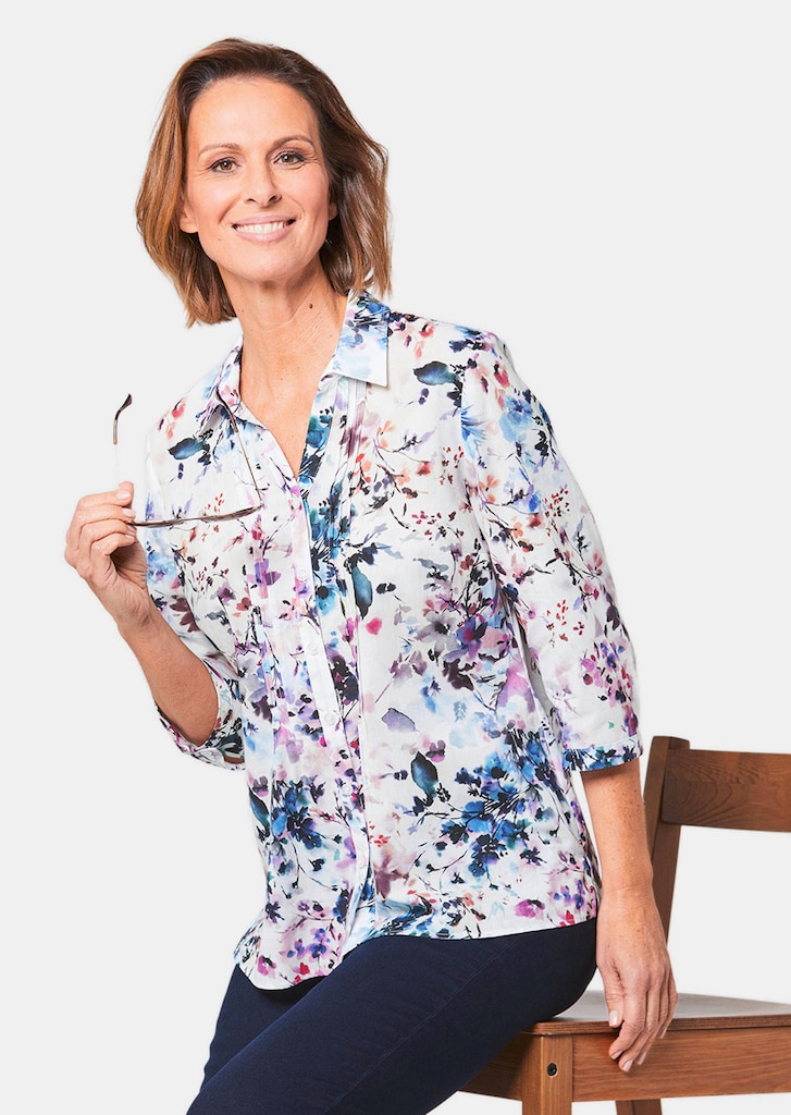 Fijn gedessineerde katoenen blouse 2