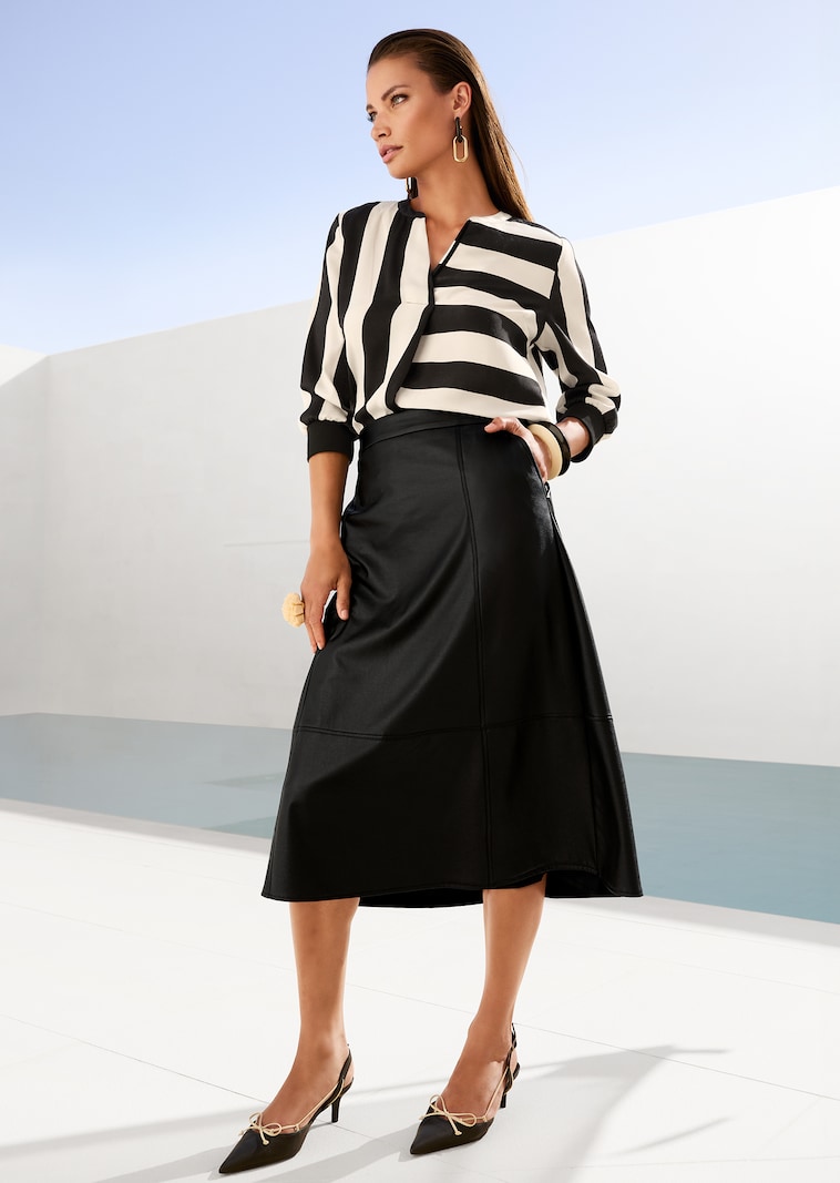 Tunika-Bluse mit 3/4-Ärmeln