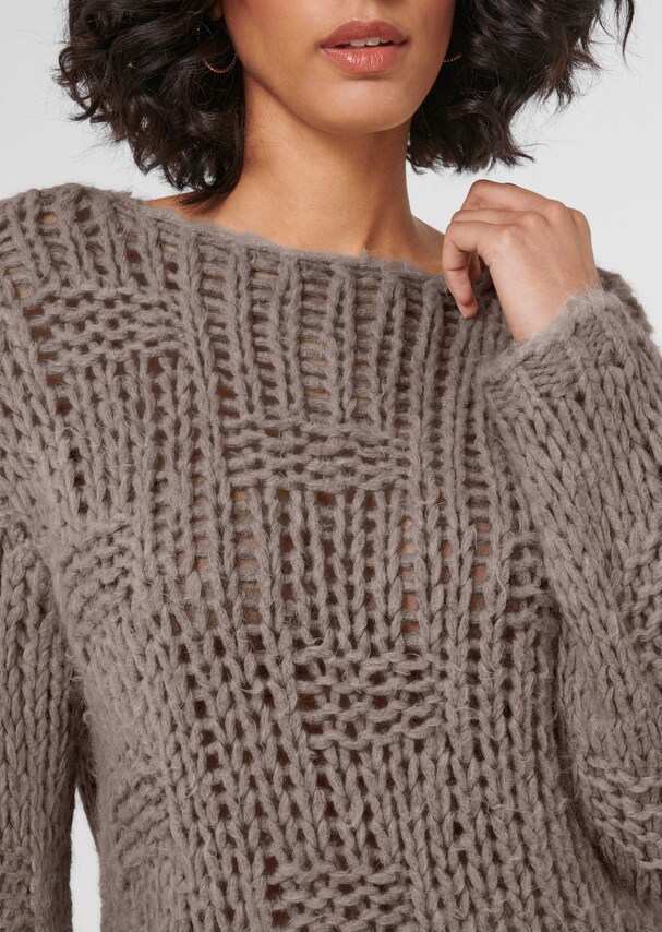 Chunky knit jumper with bateau neckline 4