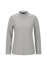 Shirt met lange mouwen, strepen en opstaande kraag thumbnail 6