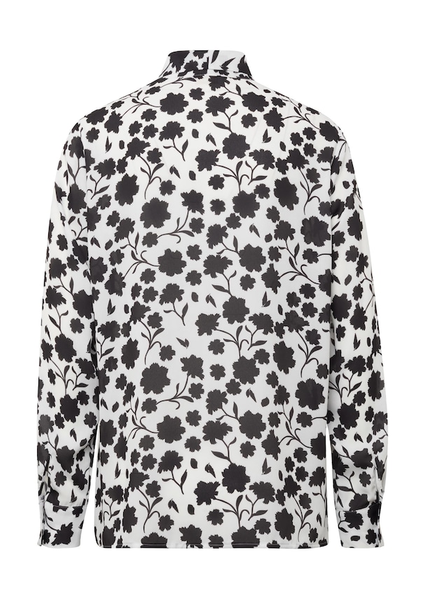 Luchtige blouse met kraagstrik en bloemenprint 2