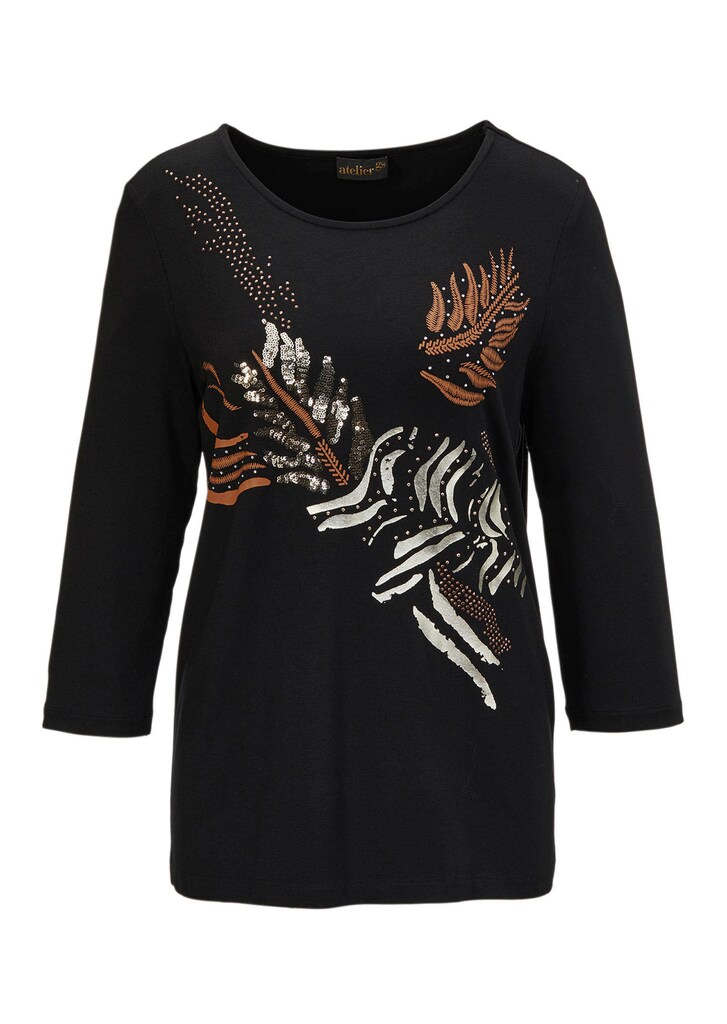 Druckshirt mit leichtem Glanz