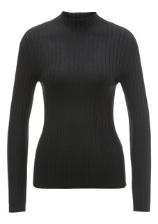 Ribbed knit jumper with stand-up collar thumbnail 1