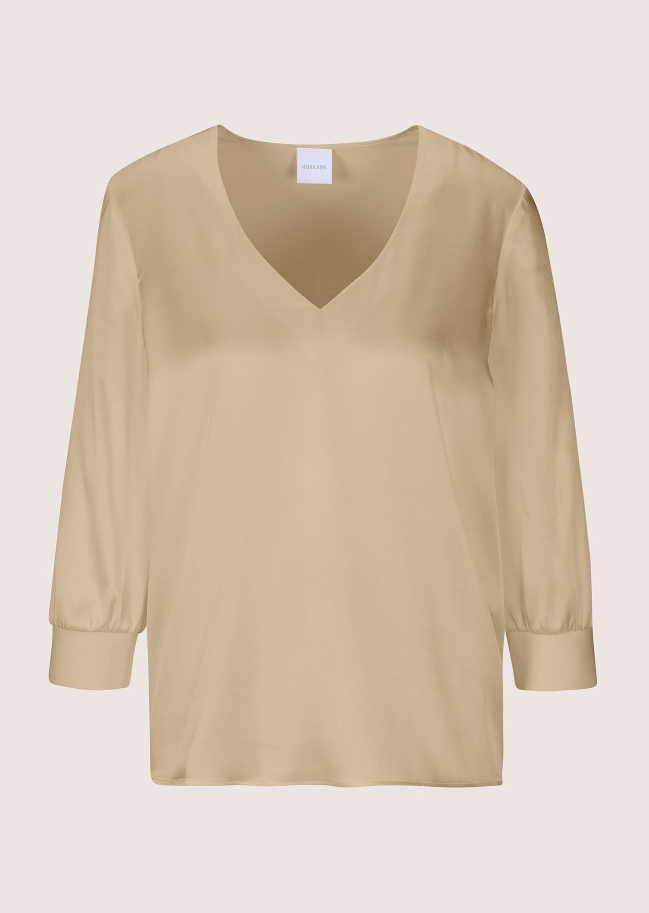 Blouse en soie stretch avec encolure en V