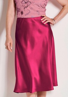 Jupe évasée en satin avec taille élastique thumbnail 7