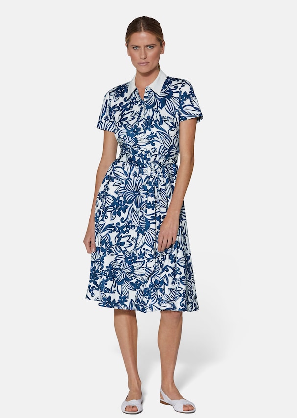 Polo dress with floral pattern 1