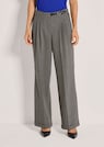 Wide-Leg-Hose mit Zierriegel in Lederoptik thumbnail 1