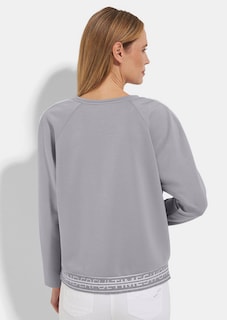 Sweatshirt mit Kordelzug und Paspeln thumbnail 3