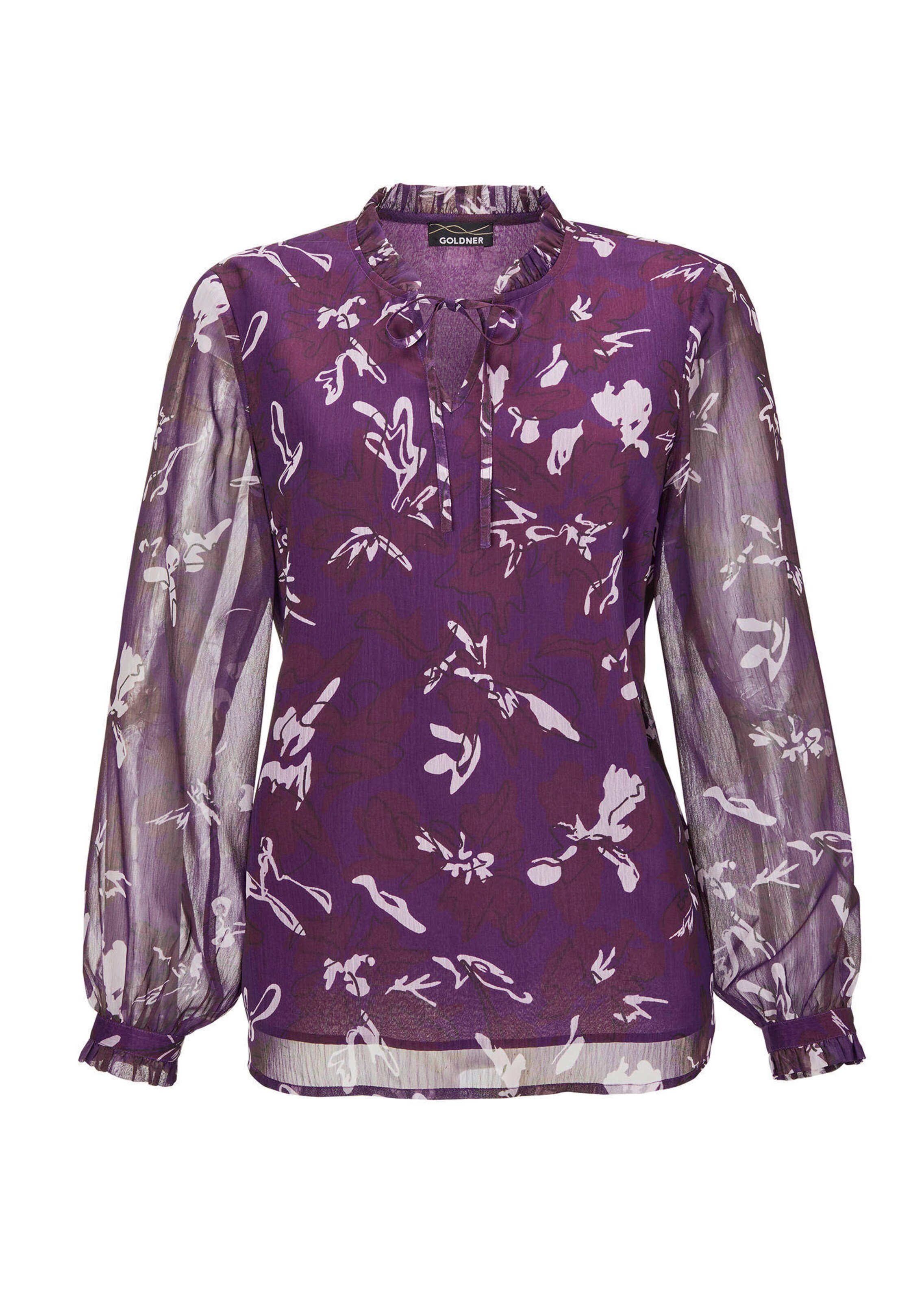 Chiffonbluse mit Gummibündchen