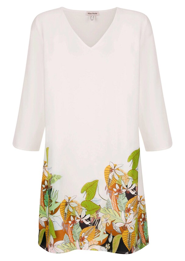 Tunika mit sommerlichen Print am Saum 3
