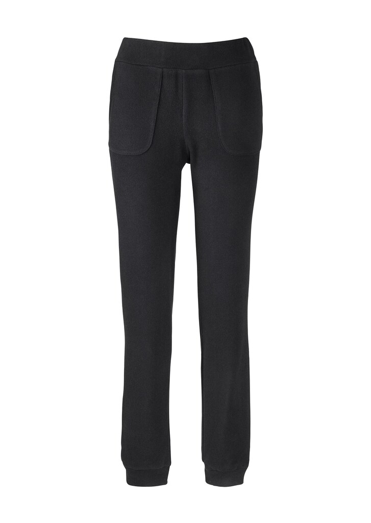 Bequeme Flausch-Freizeithose mit Bündchen