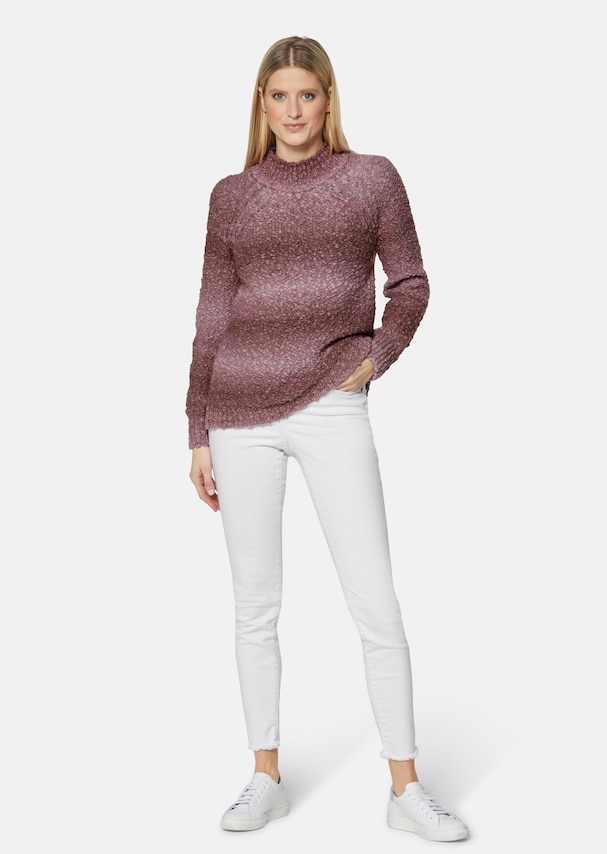Stand-up collar jumper with sophisticated colour gradient 1