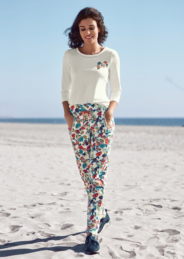 Jogg trousers with floral print