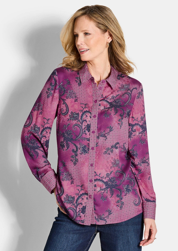 Chemisier en satin de viscose.