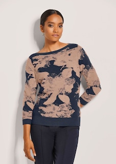 Jacquard-Pullover mit 3/4-Ärmeln thumbnail 1