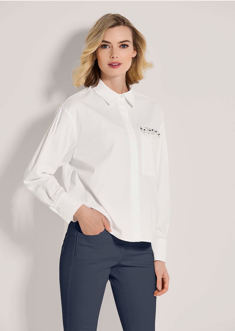 Bluse mit Glanz-Akzent