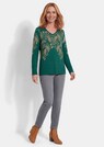 Shirt met lange mouwen en geplaatste paisleyprint thumbnail 2