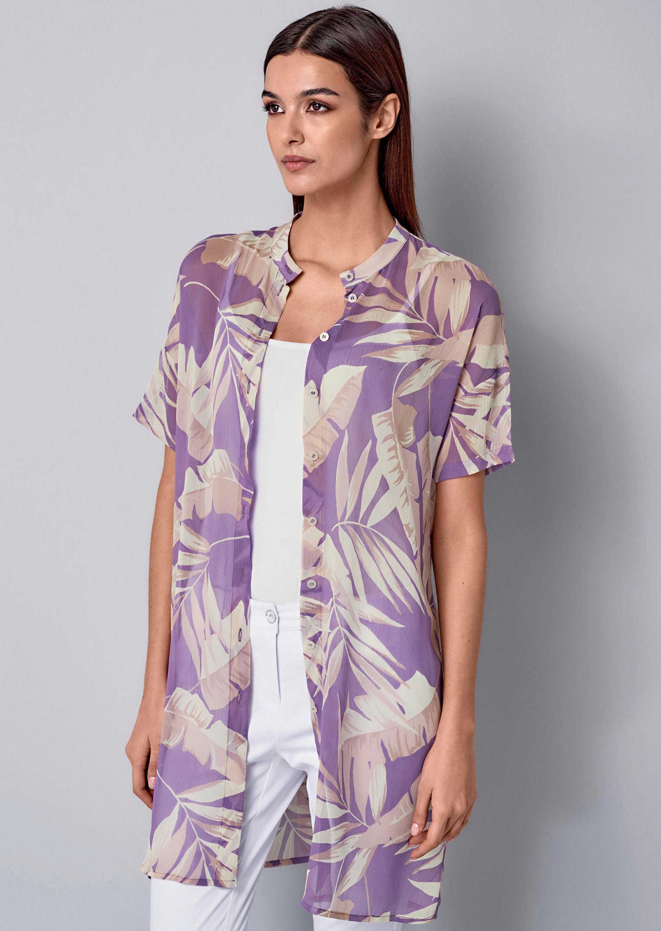 Transparente Bluse mit Knopfleiste