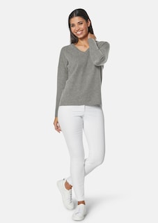 V-neck cashmere jumper thumbnail 2