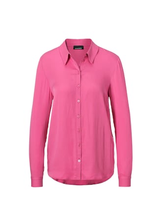 pink Hemdbluse mit durchgehender Knopfleiste
