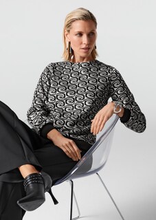 Sweatshirt mit Retro-Muster thumbnail 7