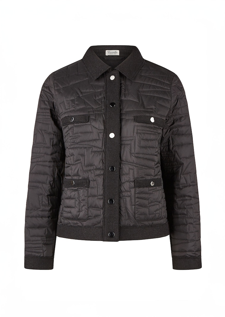 Blazerjasje van watté en wolvilt