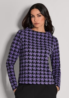 Dogtooth print sweatshirt thumbnail 7