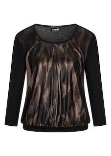 Stretchbequemes Blusenshirt mit schimmerndem Druck thumbnail 6
