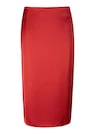 Elasticated satin skirt in midi length thumbnail 6