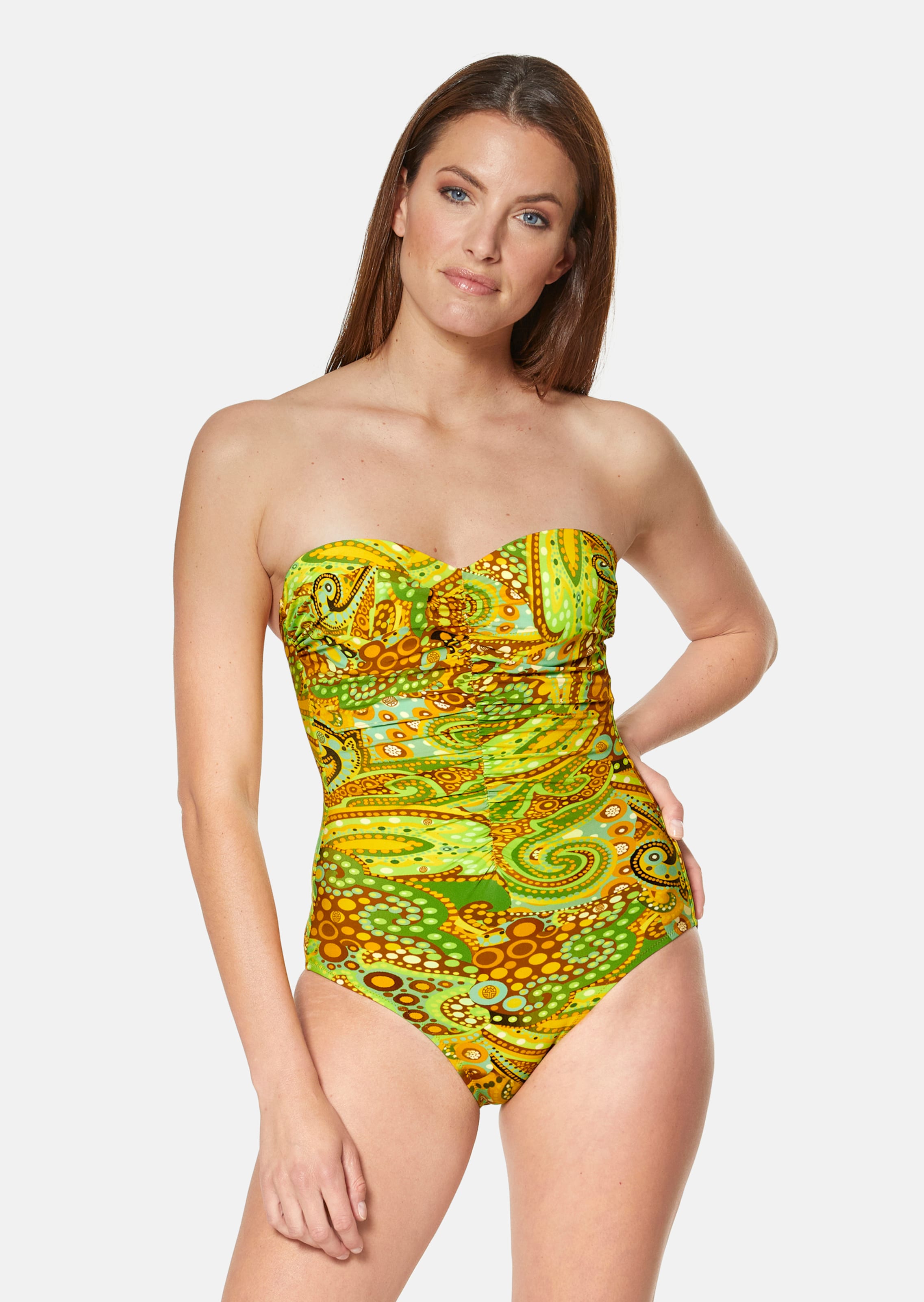 Féraud – Bandeau-Badeanzug mit Paisleyprint