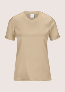 Blouse en soie avec empiècements en maille côtelée thumbnail 6