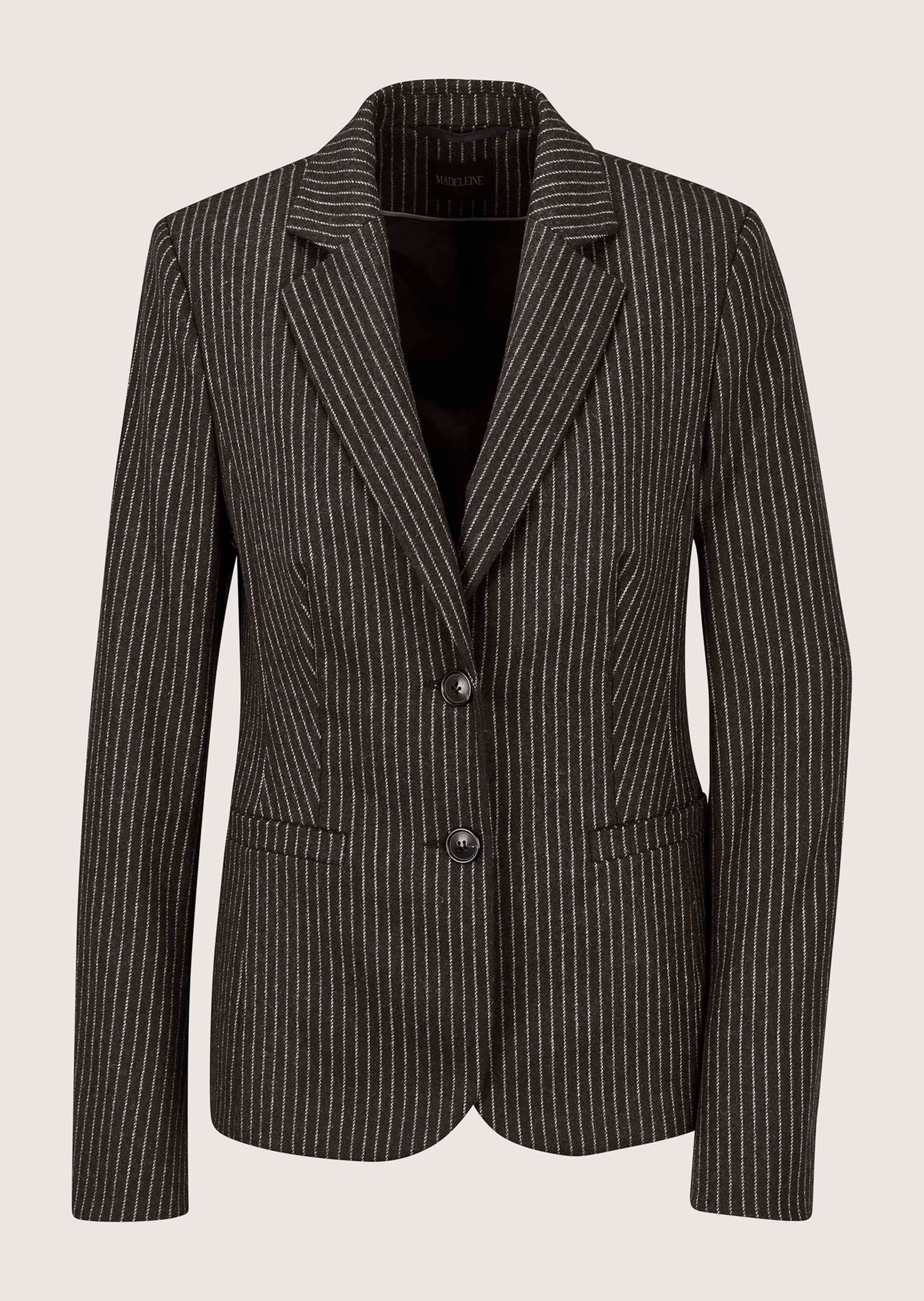 Klassischer Nadelstreifen-Blazer mit Wolle
