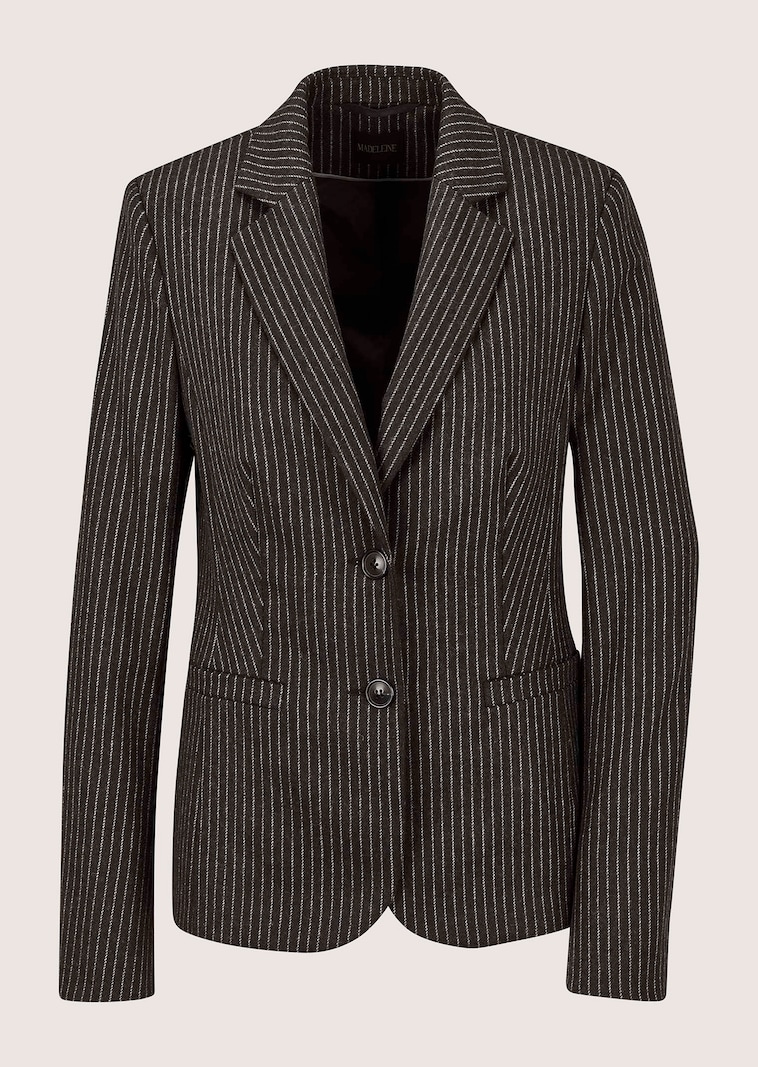 Klassischer Nadelstreifen-Blazer mit Wolle