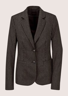 Klassischer Nadelstreifen-Blazer mit Wolle thumbnail 6