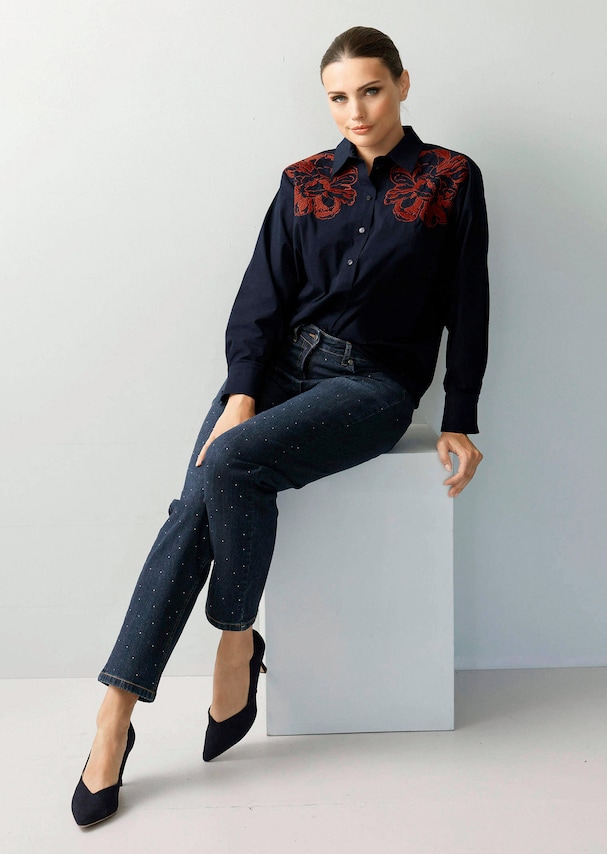 Hemdbluse mit Stickerei-Akzenten 3