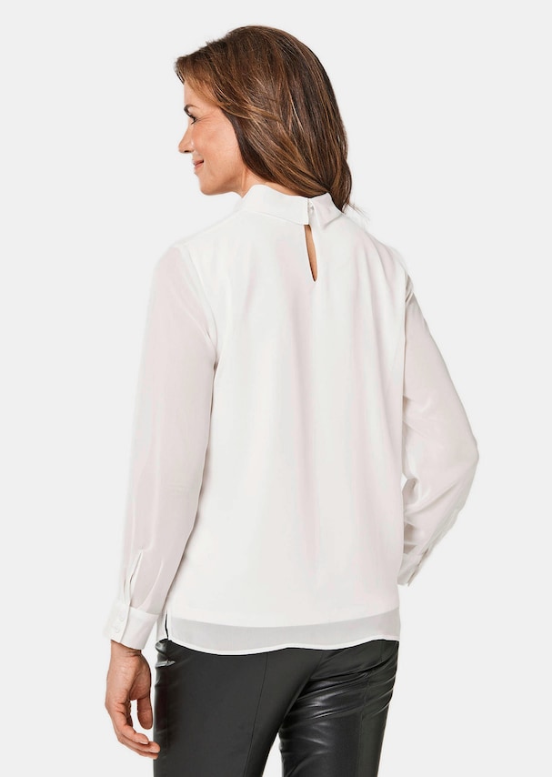 Flatteuze blouse zonder sluiting met modieuze kraag 2