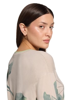 Feinstrickpullover mit Blätterdruck thumbnail 5