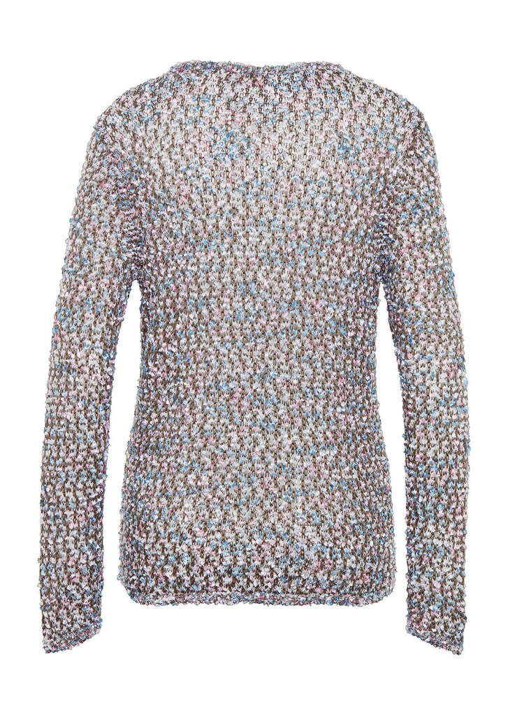 Effektvoller locker gestrickter Bändchengarnpullover